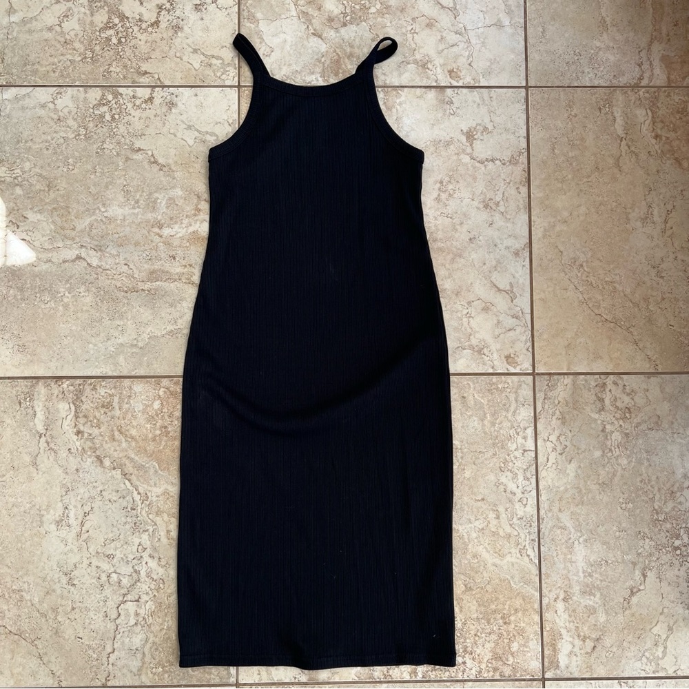 Gap ribbed midi tank dress, stretch